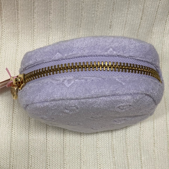 NWT Stoney Clover Lane xTarget Limited Edition Purple Terry Cloth Pouch w/hearts - Picture 7 of 14